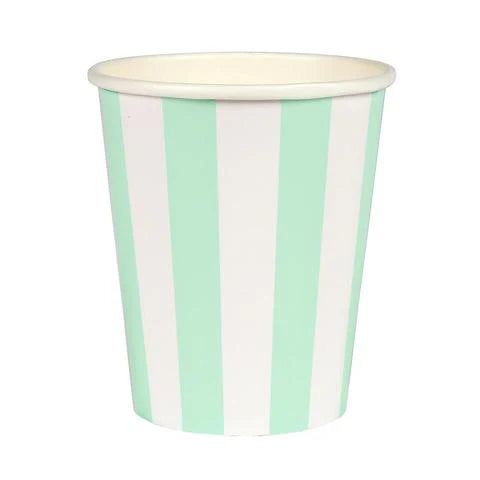 Meri Meri - Mint Stripe Tumbler Cups