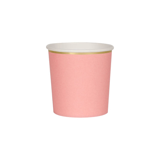 Meri Meri - Neon Coral Tumbler Cups