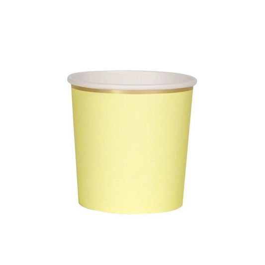 Meri Meri - Pale Yellow Tumbler Cups