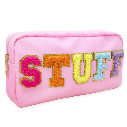 Chenille Pouch - STUFF (pink)