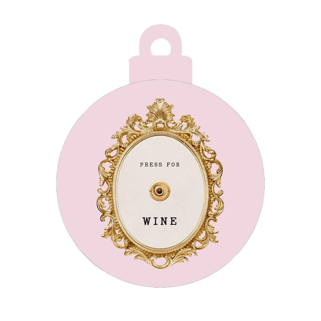 Christmas Round Ornament - Press For Wine